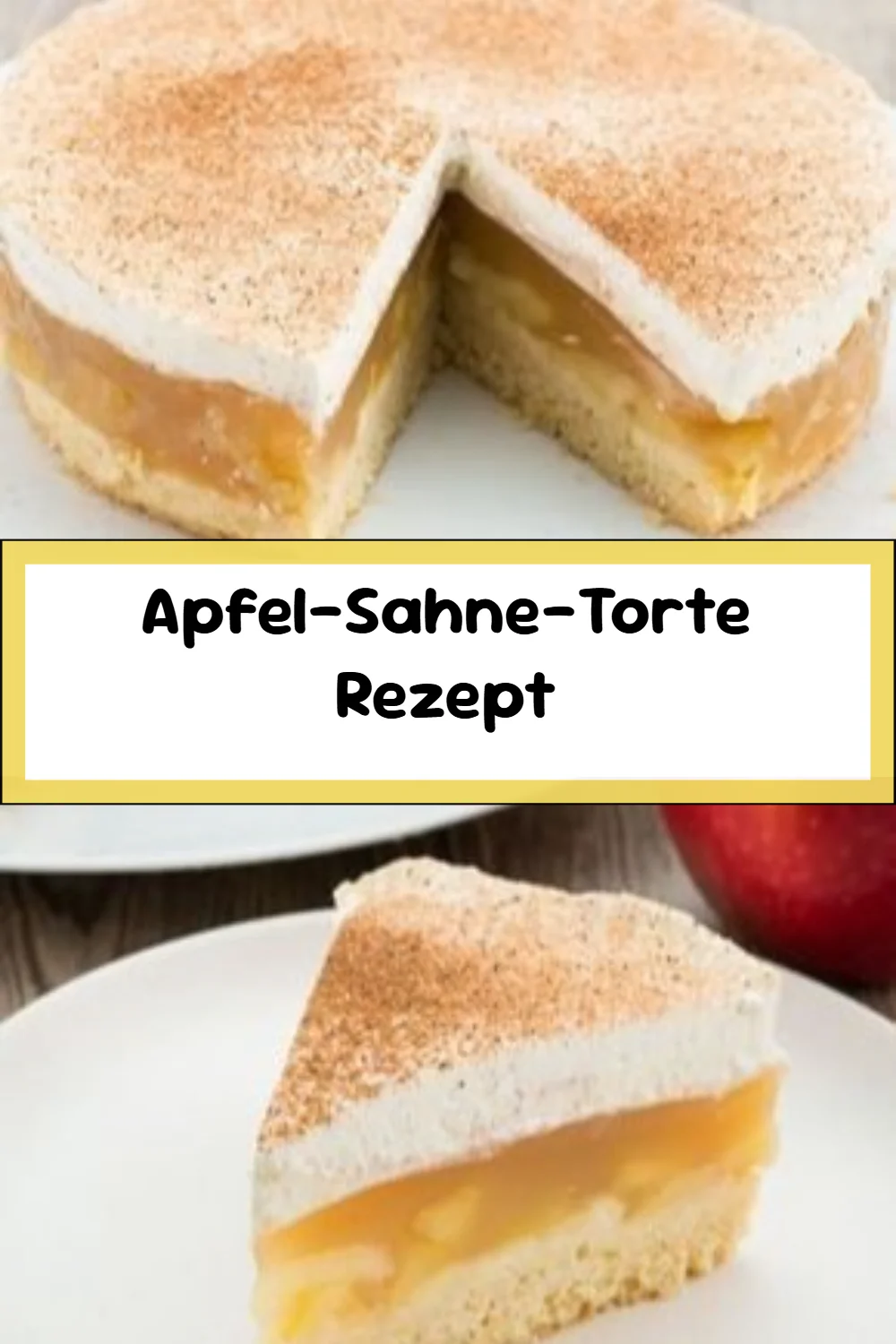 Apfel-Sahne-Torte Rezept
