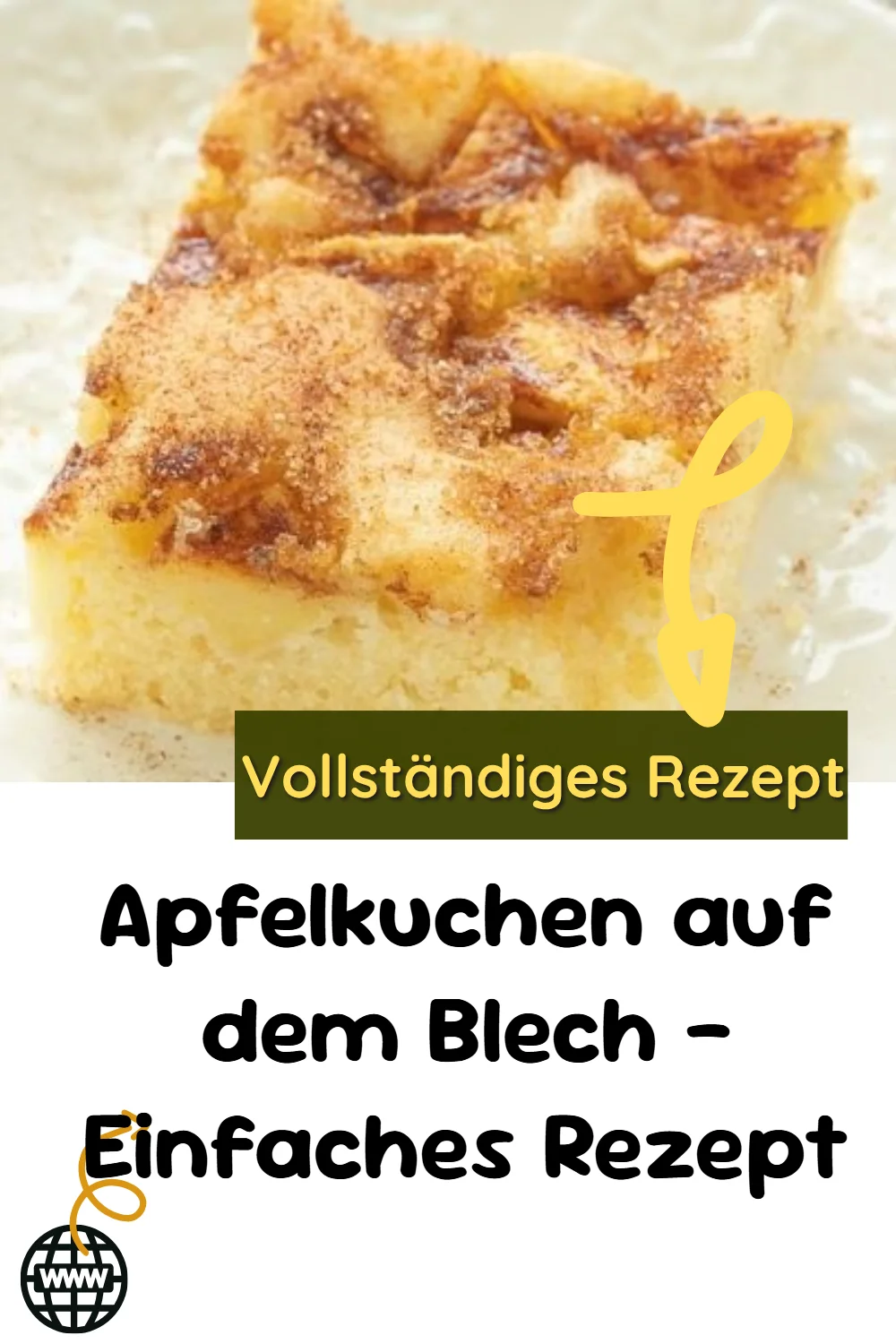 Apfelkuchen auf dem Blech – Einfaches Rezept