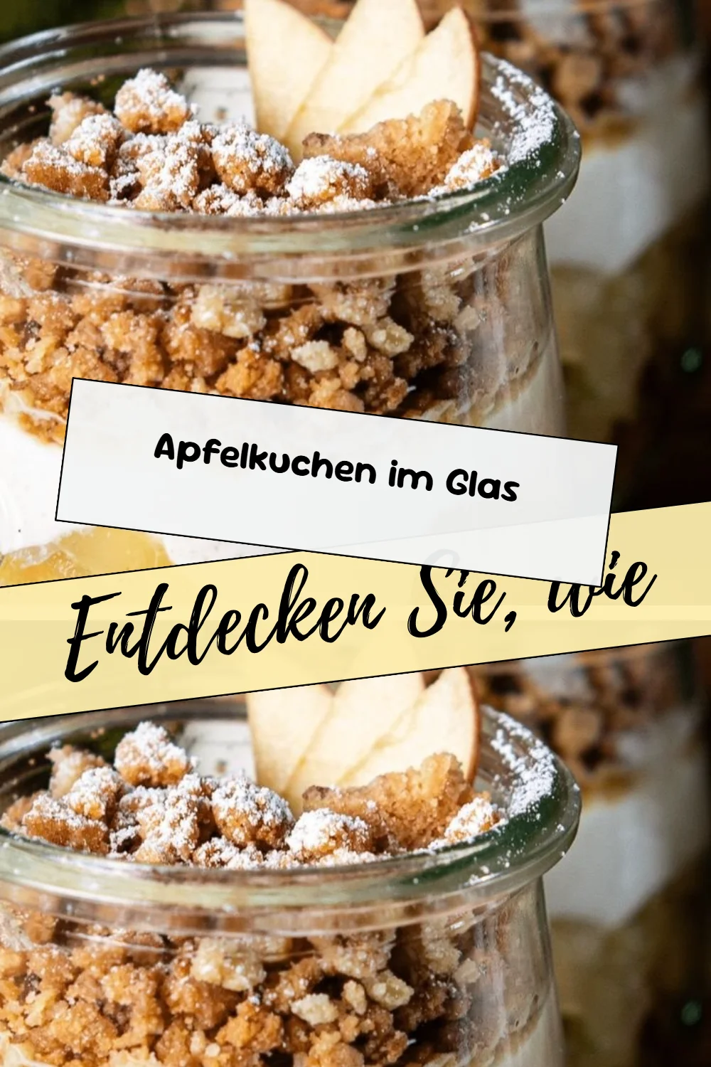 Apfelkuchen im Glas