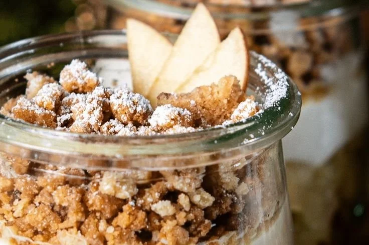 Apfelkuchen im Glas