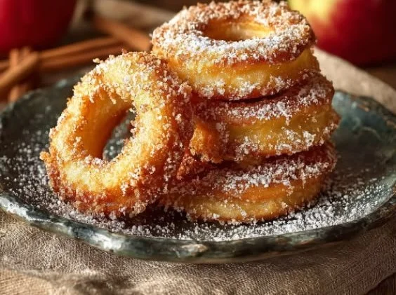 Gebackene Apfelringe aus der Heißluftfritteuse