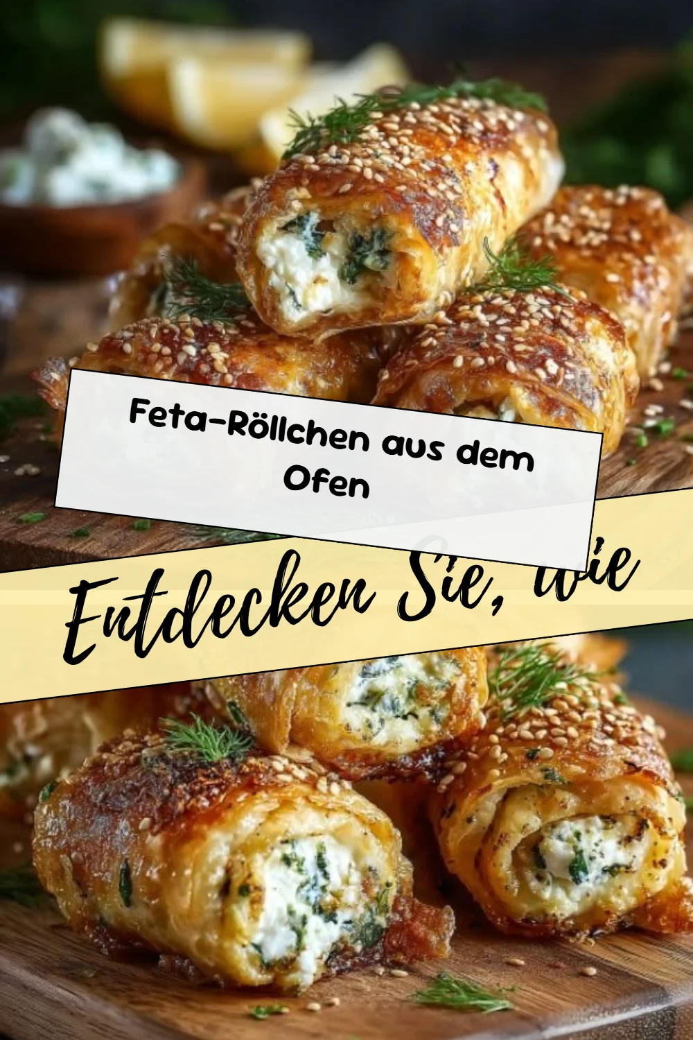 Feta-Röllchen aus dem Ofen