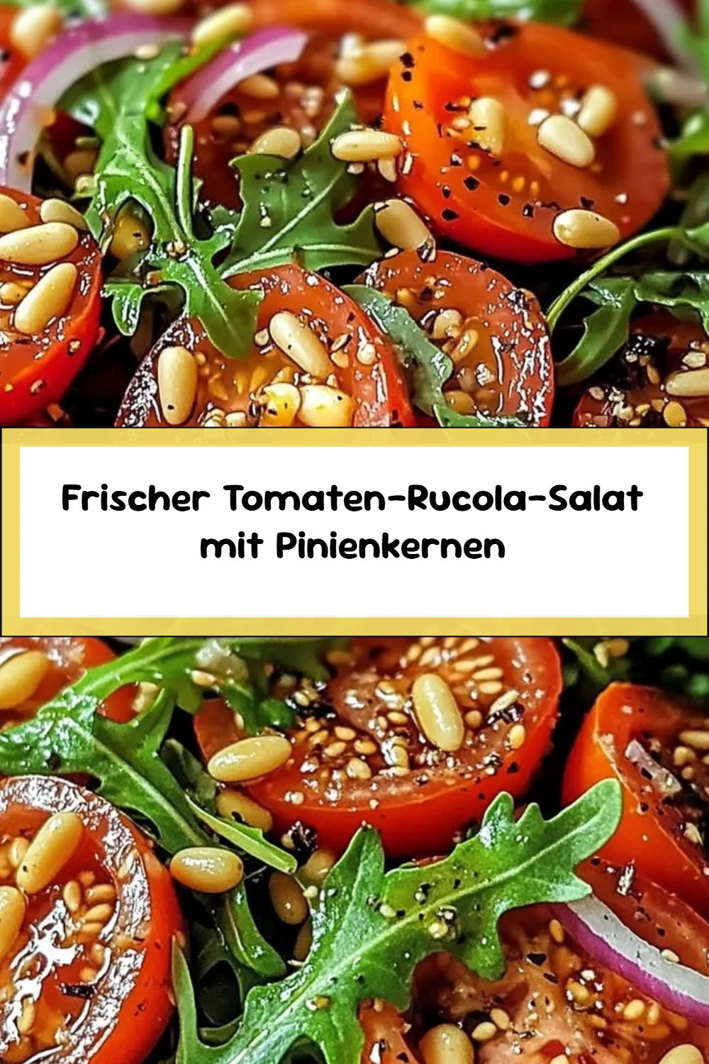 Frischer Tomaten-Rucola-Salat mit Pinienkernen