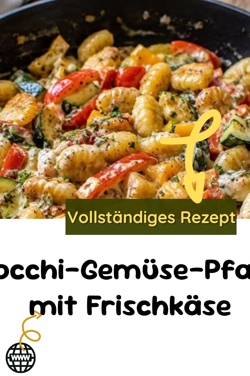 Gnocchi-Gemüse-Pfanne mit Frischkäse