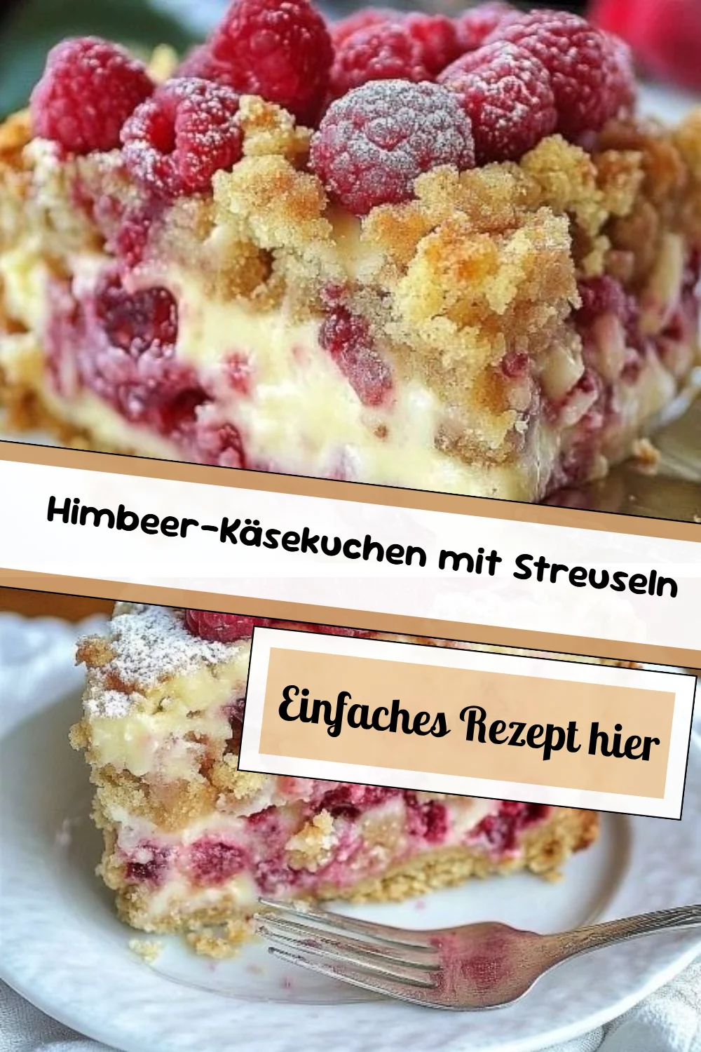 Himbeer-Käsekuchen mit Streuseln
