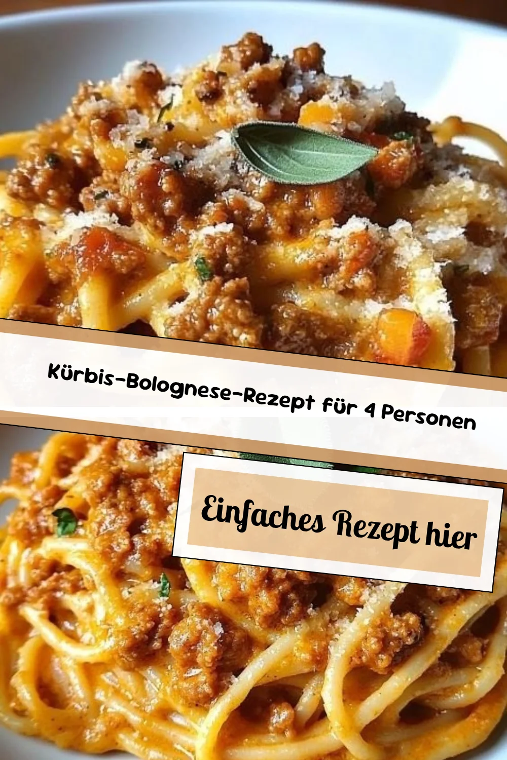 Kürbis-Bolognese-Rezept für 4 Personen
