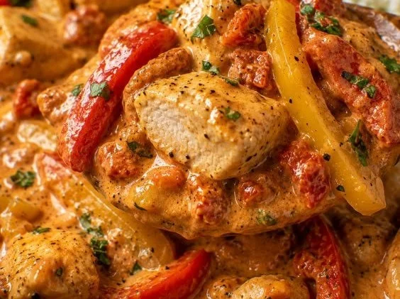 Paprika-Hähnchen-Pfanne