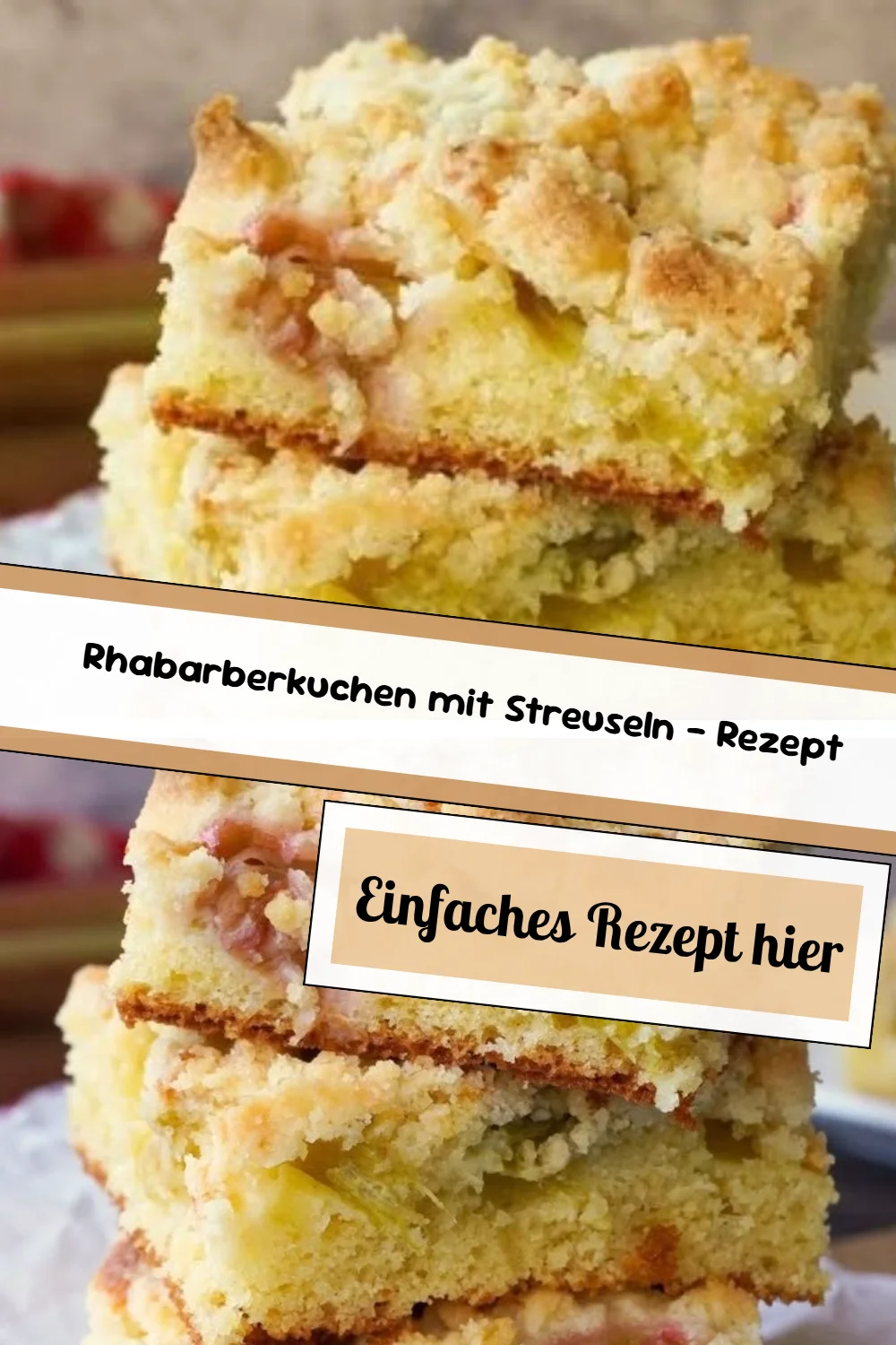 Rhabarberkuchen mit Streuseln – Rezept