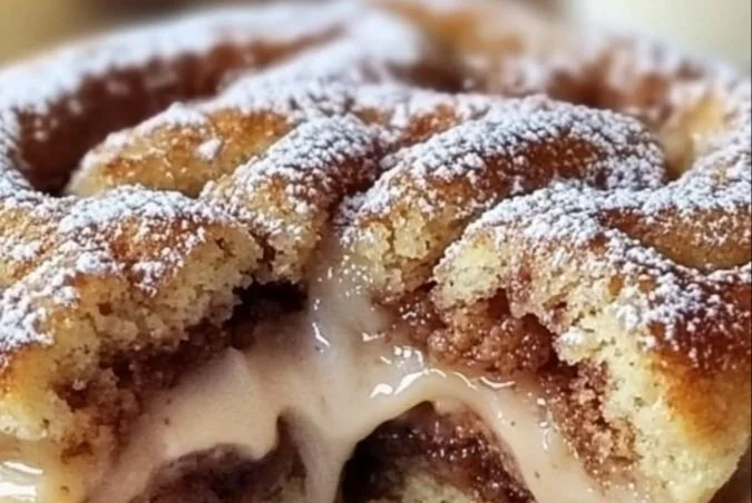 Saftiger Zimtkuchen auf einem Teller mit Zimtstangen